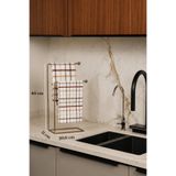 Edora Home Mat Gold 2 Kollu Mutfak Tezgah Üstü Havluluk Standı, Montaj Gerektirmez Havlu Askılığı