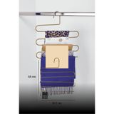 Edora Home Mat Gold 5 Katlı Pantolon Askılığı Dolap İçi Elbise Şal Eşarp Askılık Paslanmaz Metal