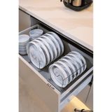 Edora Home Mat Gold 6 Bölmeli Tava Tencere Kapak Düzenleyici Çekmece İçi Organizer Paslanmaz Metal