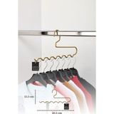 Edora Home Mat Gold Zigzag Askı Pantolon Şal Eşarp Kemer Askılığı Dolap İçi Organizer - Altın