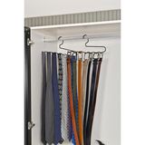 Edora Home Mat Siyah 5'li Dolap Içi Zigzag Askı, Pantolon, Şal, Eşarp, Kemer Düzenleyici Askı - Metal Paslanmaz