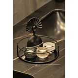 Edora Home Mat Siyah Banyo Organizer Kozmetik Takı Parfüm Havlu Düzenleyici Pleksili Paslanmaz Metal