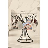 Edora Home Mat Siyah Takı Standı Kolye Bileklik Tesbihlik Düzenleyici Paslanmaz Metal