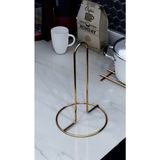 Edora Home Metal Kağıt Havluluk Dolu Çelik Gold Kaplama Dik Havlu Peçetelik - 0 - 1 lt