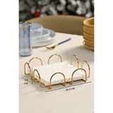 Edora Home Parlak Altın 18 Cm Peçetelik Büyük Boy Peçete Standı Kafe Restoran Otel Paslanmaz Metal - Gold