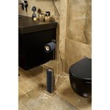 Edora Home Parlak Altın Kare Köşeli Şık Tuvalet Kağıtlığı ve Yedekli Rulo Standı, Banyo Düzenleyici, Dispenser - Çok Renkli