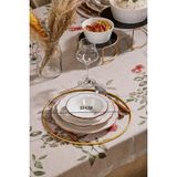 Edora Home Parlak Altın Yuvarlak Supla Amerikan Servis Sunum Altlığı Halka Runner İçi Boş Paslanmaz Metal - 35 cm