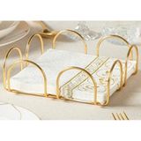 Edora Home Pecetelik Gold Metal Peçetelik Kare Yatay Cafe Sunum Peçeteliği Masa Üstü Kağıt Mutfak Peçetelik Paola-P, One Size - Çok Renkli