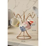 Edora Home Rose 6 Kancalı Bardak Askılığı Kupa Fincan Düzenleyici Paslanmaz Metal
