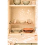 Edora Home Rose Dolap İçi Düzenleyici Tel Raf Fincan Tabak Kase Organizer Paslanmaz Metal - Çok Renkli