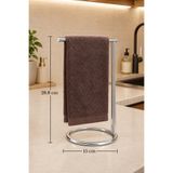 Edora Home Silver Renk Metal Dikey Havluluk Paslanmaz | Tezgah Üstü Modern Banyo, Mutfak Organizer, Çok Amaçlı