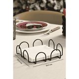 Edora Home Siyah 18 Cm Peçetelik Büyük Boy Peçete Standı Kafe Restoran Otel Paslanmaz Metal
