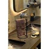 Edora Home Siyah Dikey Havluluk Havlu Askılığı Tezgah Üstü Banyo Mutfak Organizer Paslanmaz Metal