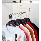 Edorahome Gold Dolap İçi Zigzag Askı, Pantolon, Şal, Eşarp, Kemer Düzenleyici Askı - Metal Paslanmaz
