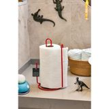 Edorahome Kırmızı Ayraçlı Kağıt Rulo Havluluk 25 Cm Peçetelik , Modern Ergonomik Tasarım - Metal Paslanmaz