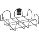 Edorahome Silver Kare 18 Cm Peçetelik, Kafe, Restoran, Otel, Mutfak Sofra Büyük Boy Peçete - Metal Paslanmaz