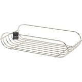 Edorahome Silver Oval Köşeli Sabunluk /Düzenleyici / Şampuanlık / Metal /Paslanmaz/Askı / Banyo Aksesuarı