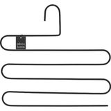 Edorahome Siyah 10'Lu Dolap İçi 5 Katlı Pantolon Elbise, Şal, Eşarp Askısı, Gardrop Askılığı - Metal Paslanmaz