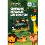 Edoy Jungle Orman Hayvanları Keşfi 16 Küp 48 Kart İle Hayvanları Bul, Eğlenceye Katıl(Zilsiz)