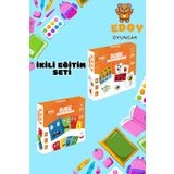 Edoy Montessori Eğitici İkili Oyuncak Seti-Rubik Emoji Bulmaca Ve Rubik Türkçe Bulmaca Kutu Oyunu