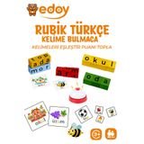 Edoy Montessori Türkçe Kelime Bulmaca El Becerisi Görsel Zeka Geliştirici Rubik Küp Eğitici Kutu Oyunu