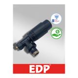 EDP ANTRASİT DEKORATİF TERMOSTATİK KÖŞE RADYATÖR VANASI 16*2 RAKORLU PEX