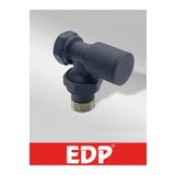 EDP ANTRASİT KÖŞE RADYATÖR VANASI METAL VOLAN 1/2" PPRC