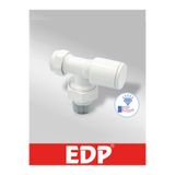 EDP Beyaz Lüx Köşe Radyatör Vanasi Metal Volan 16*2 Rakorlu Pex
