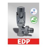 EDP Kromajlı Dekoratif Termostatik Köşe Radyatör Vanası 1/2" Pprc