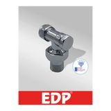 EDP KROMAJLI LÜX KÖŞE RADYATÖR DÖNÜŞ VANASI 16*2 RAKORLU PEX