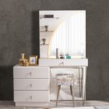 Edsy Home Ada Aynalı Puflu Şifonyer - Bej