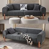 Edsy Home Armoni 3'lü Koltuk Takımı Antrasit