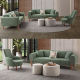 Edsy Home Armoni3+3+1+1 Koltuk Takımı Yeşil
