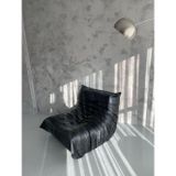 Edsy Home Edsy Puffer Relax Deri Siyah Berjer