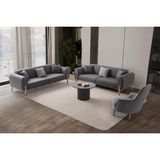 Edsy Home Galata Antrasit 3+3+1+1 Koltuk Takımı Yataklı Fonksiyonlu Ahşap Ayaklı 224 cm