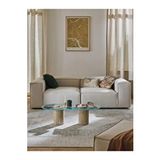 Edsy Home Mira 2 Modüler İkili Koltuk (kırık Beyaz) Keten Kumaş Krem