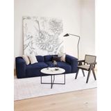 Edsy Home Mira 2 Modüler İkili Koltuk (Lacivert) Keten Kumaş