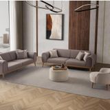 Edsy Home Rebull 3+3+1 Koltuk Takımı Kahverengi + Sütlü Kahve