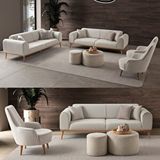 Edsy Home Rebull 3+3+1+1 Koltuk Takımı Krem