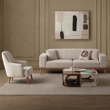 Edsy Home Regnar 3+1 Koltuk Takımı Polar Kumaş Krem