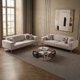 Edsy Home Regnar 3+3 Koltuk Takımı Polar Kumaş Krem