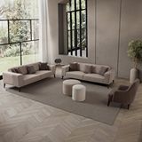 Edsy Home Regnar 3+3+1 Koltuk Takımı Kahverengi + Sütlü Kahve Antrasit