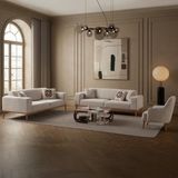 Edsy Home Regnar 3+3+1 Koltuk Takımı Polar Kumaş Krem