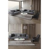 Edsy Home Regnar 3+3+1+1 Koltuk Takımı Gri