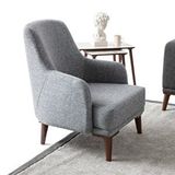 Edsy Home Regnar Keten Berjer Gri Tekli Koltuk Antrasit