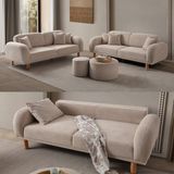 Edsy Home Regnum 3+3 Koltuk Takımı Taş Renk - Ekru