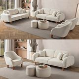 Edsy Home Regnum Koltuk Takımı 3+3+1+1 Krem