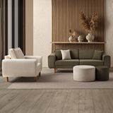 Edsy Home Roma 3+1 Koltuk Takımı Fitilli Kadife Yeşil + Krem