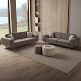 Edsy Home Roma 3+3 Koltuk Takımı Kahverengi Krem