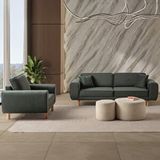 Edsy Home Roma 3+3 Koltuk Takımı Yeşil Krem
